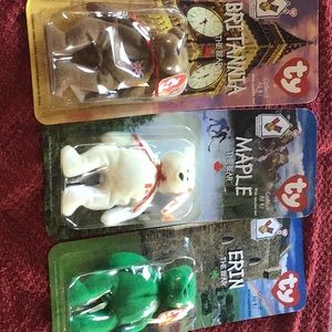 3pc lot vintage NWT mini beanie collection